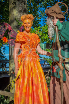 orange fairy tale dress