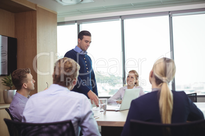 Business people discussing during meeting