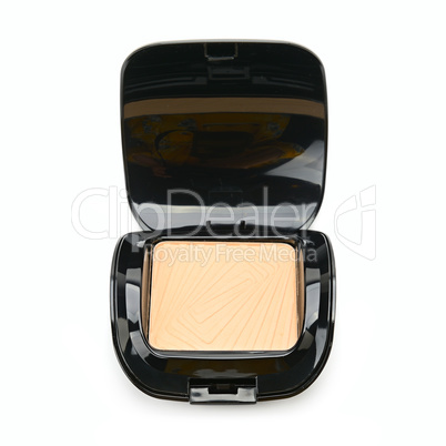 compact powder isolated on white background