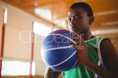 Portrait of male basketball player