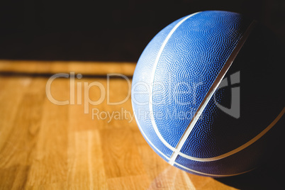Close up of blue basketball