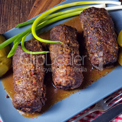 baked beef Roulades with delicious fillings