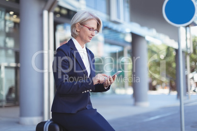 Businesswoman using phone