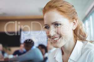 Portrait of smiling young businesswoman