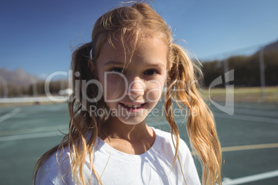 Portrait of female tennis player