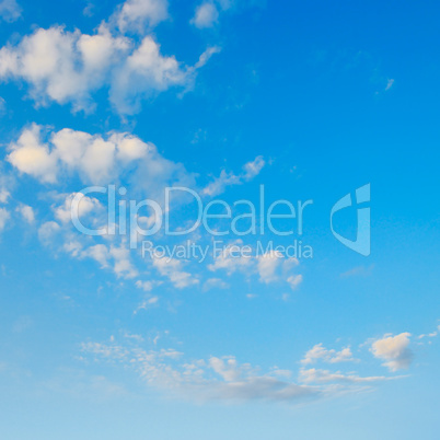 beautiful clouds in blue sky