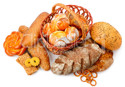 Collection of bread products