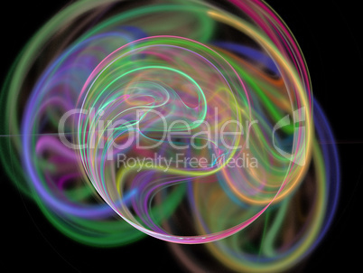 image of one Digital Fractal on Black Color image of one Digital Fractal on Black Color