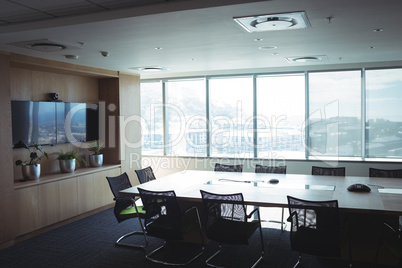 Interior of empty board room