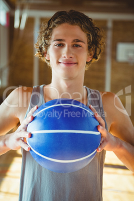 Close up portrait of male basketball player