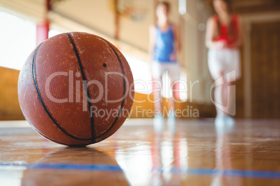 Close up of orange basketball