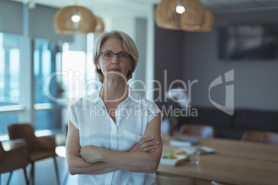 Businesswoman with arms crossed