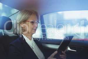 Businesswoman using tablet computer