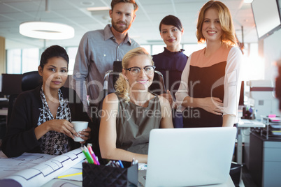 Portrait of colleagues working together