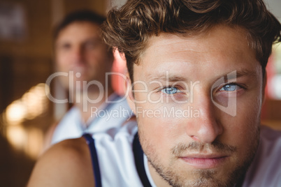 Close up portrait of male basketball player