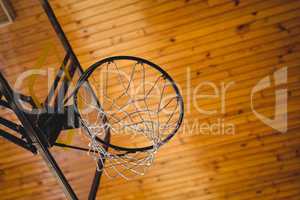 Low angle view of basket ball hoop