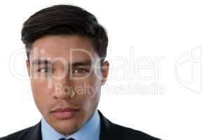 Portrait of businessman with raised eyebrow