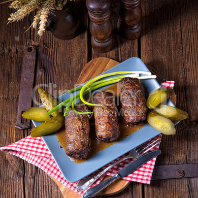 baked beef Roulades with delicious fillings