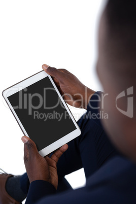 Businessman using digital tablet