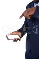 Businessman using mobile phone