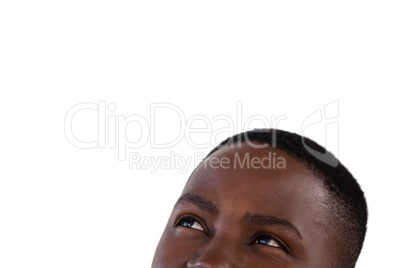 Man standing against white background