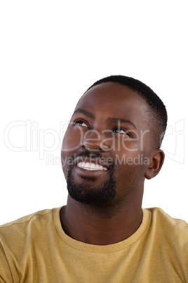 Man against white background