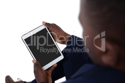 Businessman using digital tablet