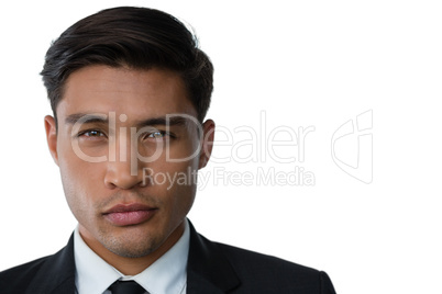 Close up portrait of young confident businessman
