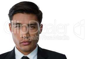 Close up portrait of young confident businessman