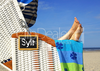 Strandkorb auf Sylt - Strandurlaub im Sommer am Meer