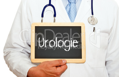 Urologie - Arzt mit Kreidetafel