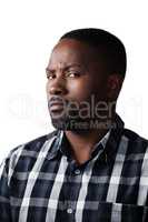 Man standing against white background