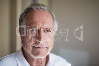 Close-up portrait of senior male patient