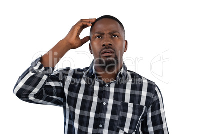 Man standing against white background Man standing against white background