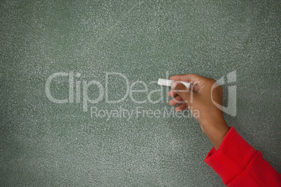 Hand writing on chalk board