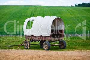 Old covered wagon