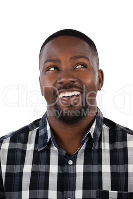 Man standing against white background