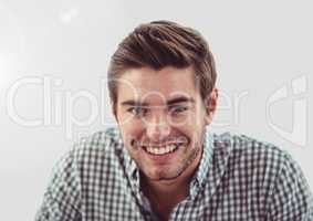 Portrait of Man with grey background