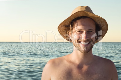 Man at the beach smiling