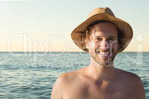 Man at the beach smiling