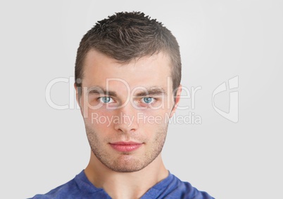 Portrait of Man with grey background