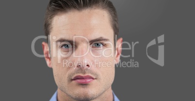 Portrait of Man with grey background