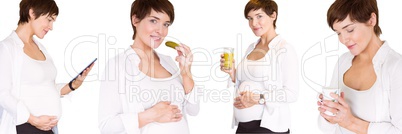 Pregnant woman collage