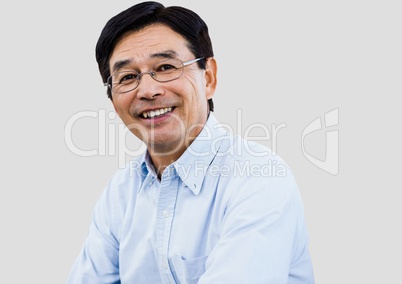 Portrait of Man with grey background