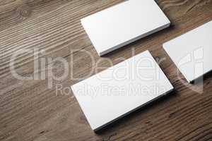Blank white business cards
