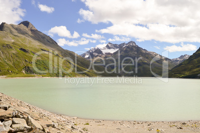 The Silvretta massif with its lake