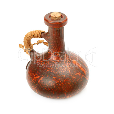 clay pot isolated on white