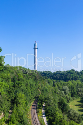 elevator test tower in the city Rottweil