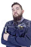 Young man with a wrench