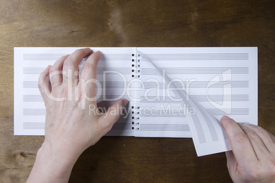 Music booklet or notes paper